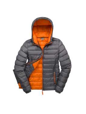Dámska bunda (RESULT Womens Snow Bird Hooded Jacket) > šedá / oranžová > L