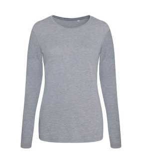 Dámske tričko (Just Ts LONG SLEEVE GIRLIE TRI-BLEND T) > šedá (heather) > XL