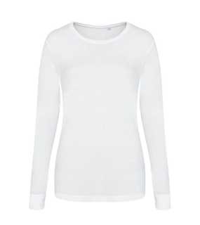 Dámske tričko (Just Ts LONG SLEEVE GIRLIE TRI-BLEND T) > biela (solid) > XL