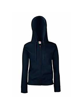 Dámska mikina (FRUIT OF THE LOOM Lady-Fit Hooded Sweat Jacket)>modrá (deep navy)>XL