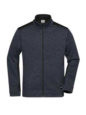 Pánska pracovná bunda(JN Mens Workwear Fleece Jacket)>šedá (carbon melange) / čierna>XS