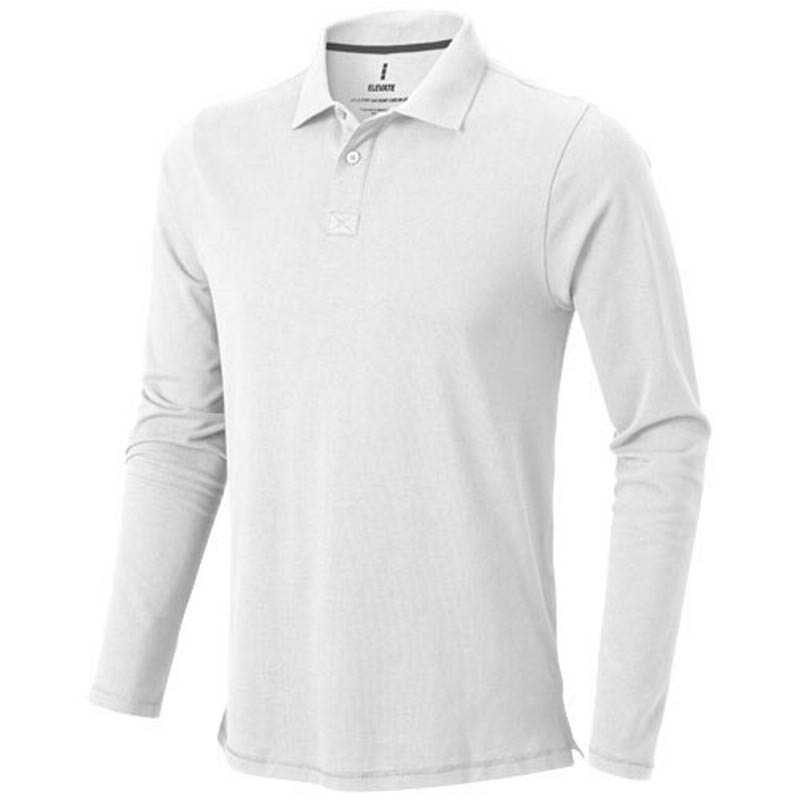 Pánska polokošeľa (Oakville long sleeve Polo Elevate) > biela > S