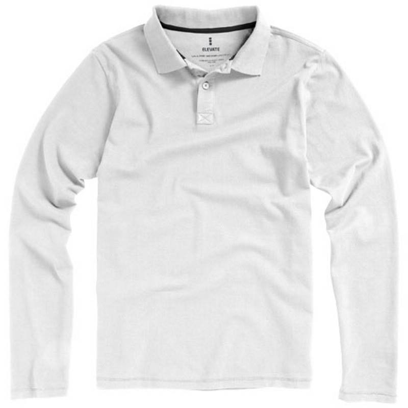 Pánska polokošeľa (Oakville long sleeve Polo Elevate) > biela > S