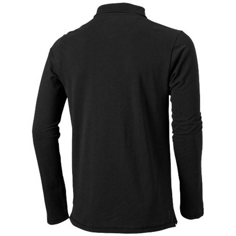 Pánska polokošeľa (Oakville long sleeve Polo Elevate) > čierna (solid) > XL