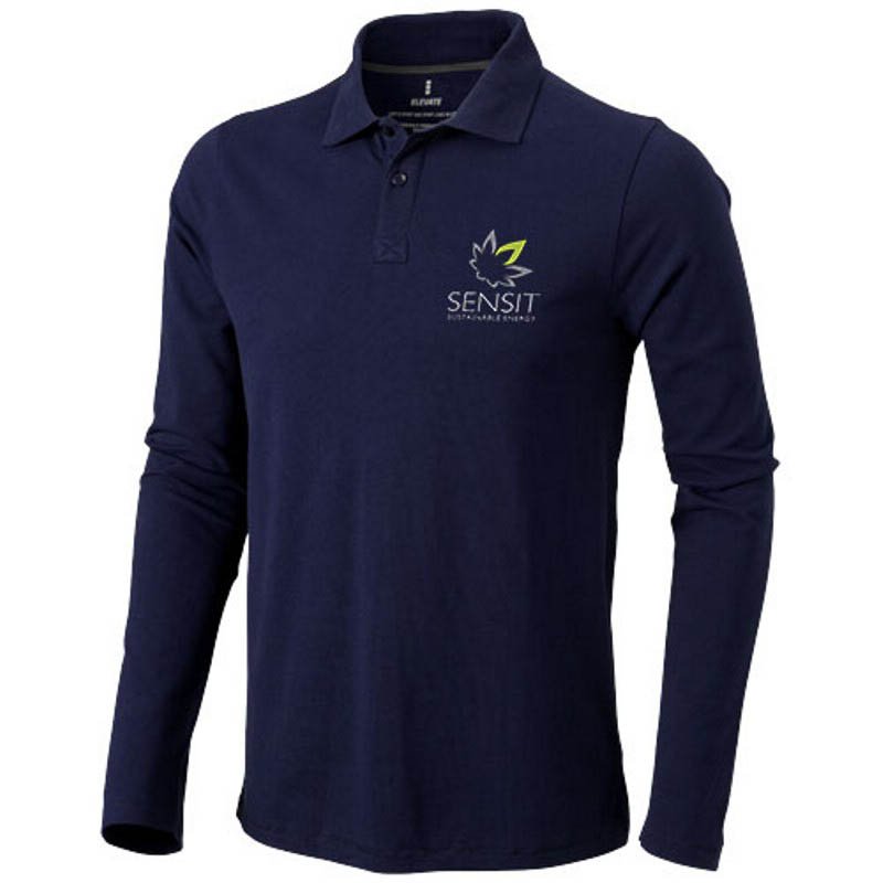 Pánska polokošeľa (Oakville long sleeve Polo Elevate) > modrá (navy) > S