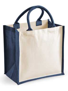 Nákupná taška (WM Printers Midi Jute Bag) > modrá (navy)