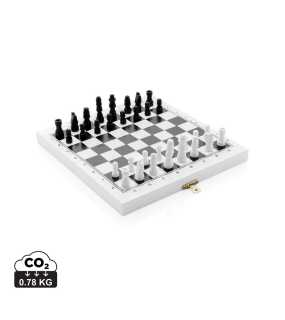 FSC drevená sada stolových hier 3 v 1 v krabičke > biela