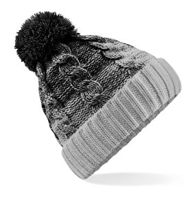 Unisex čiapka (Beechfield Ombré Beanie) > čierna / šedá (light)