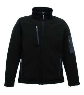 Pánska bunda (REGATTA ARCOLA - 3 LAYER MEMBRANE SOFTSHELL)>čierna / šedá (seal)>L