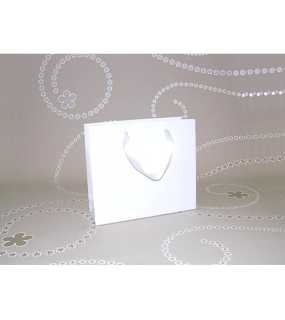 Papierová taška (LUXURY LINE SATIN) > biela > 22x10x27 cm