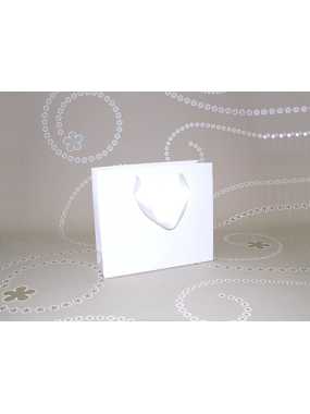 Papierová taška (LUXURY LINE SATIN) > biela > 22x10x27 cm