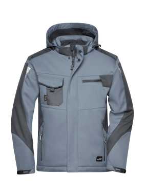 Pánska bunda (JN Craftsmen Softshell Jacket) > šedá (carbon) / čierna > 5XL