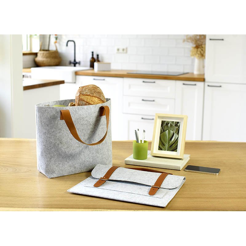 Filcová nákupná taška RPET > šedá (light)