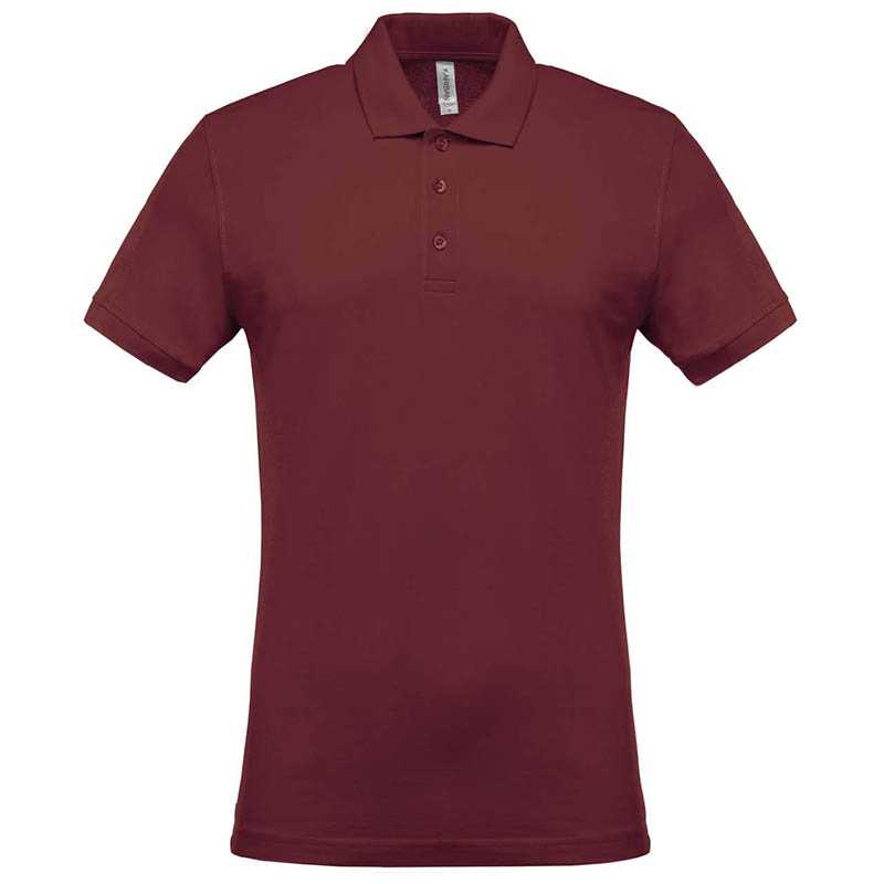 Pánska polokošeľa(KARIBAN MEN'S PIQUÉ SHORT SLEEVE POLO SHIRT)>červená (wine)>4XL