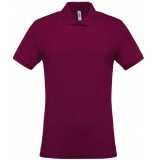 Pánska polokošeľa(KARIBAN MEN'S PIQUÉ SHORT SLEEVE POLO SHIRT) > červená (wine) > L