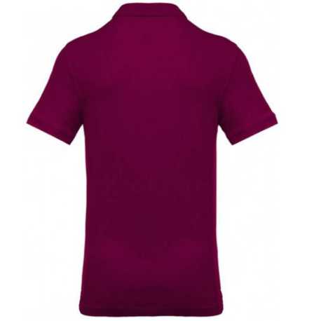 Pánska polokošeľa(KARIBAN MEN'S PIQUÉ SHORT SLEEVE POLO SHIRT) > červená (wine) > L
