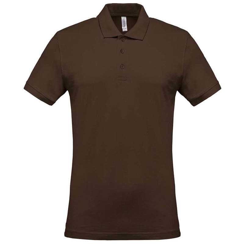 Pánska polokošeľa(KARIBAN MEN'S PIQUÉ SHORT SLEEVE POLO SHIRT) > hnedá (chocolate) > 2XL