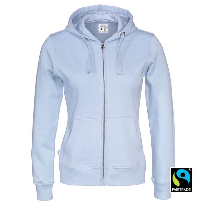 Dámska mikina (COTTOVER FULL ZIP HOOD LADY) > modrá (sky) > XS