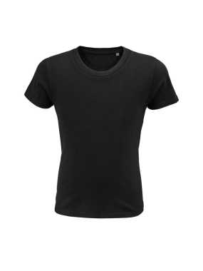 Detské tričko (SOL'S PIONEER - KIDS’ ROUND-NECK FITTED JERSEY T-SHIRT)>čierna (deep)>12A