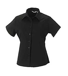 Dámska košeľa(Short Sleeve Classic Twill RUSSELL) > čierna > L
