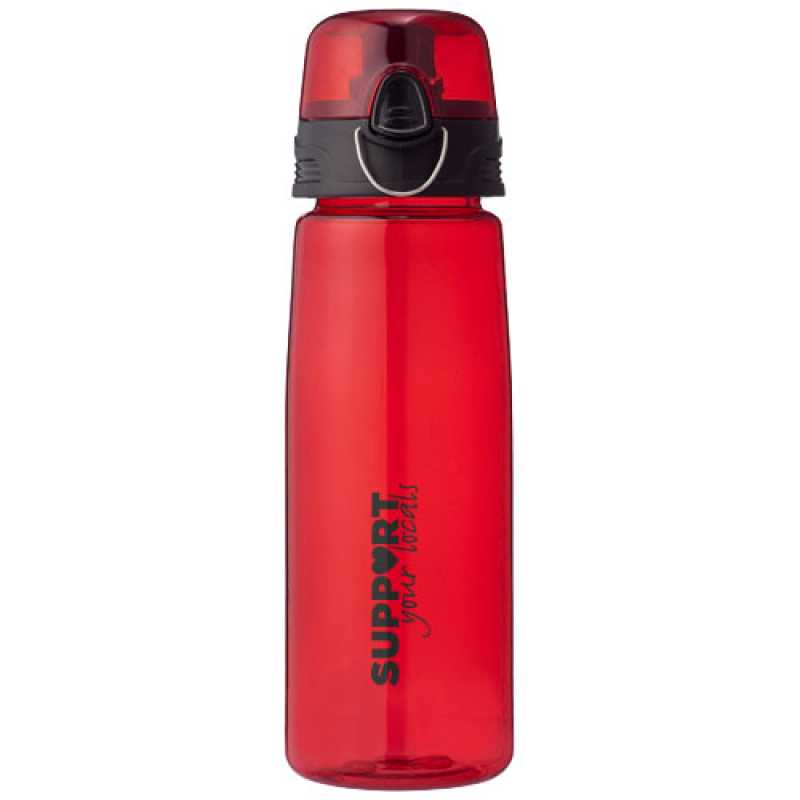 Športová fľaša > transparentná červená