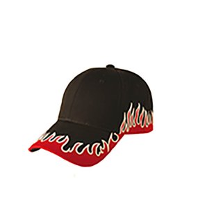 6 panelová šiltovka > čierna / biela / červená