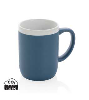 Keramický hrnček s bielym lemom > modrá / biela