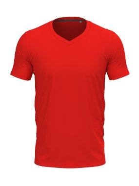 Pánske tričko (Clive V-Neck STEDMAN) > červená (scarlet) > 3XL