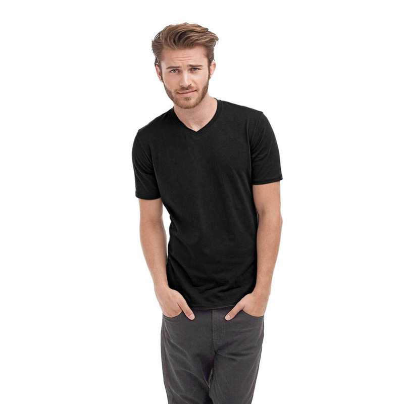 Pánske tričko (Clive V-Neck STEDMAN) > čierna > L