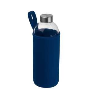 Sklenená fľaša v neoprénovom puzdre 1l > modrá (dark)