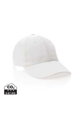 6 dielna šiltovka Impact z 280g recyklovanej bavlny AWARE > biela