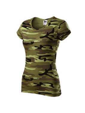 Dámske tričko (MALFINI Camo Pure) > zelená (camouflage) > S