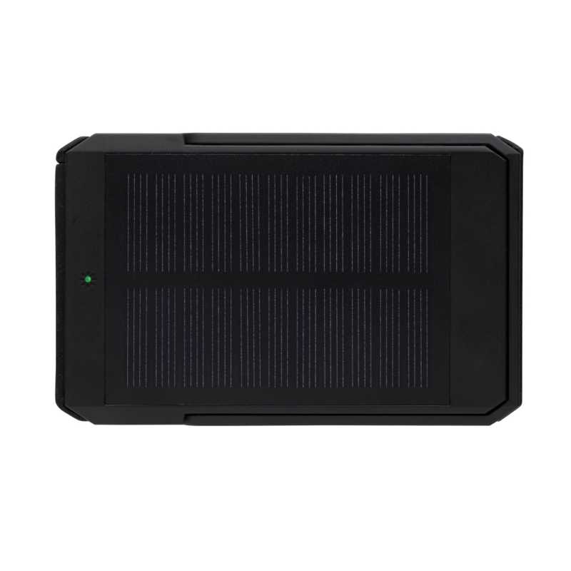 Solárna bezdrôt. powerbanka Skywave 5000mAh 10W z RCS RPET > čierna