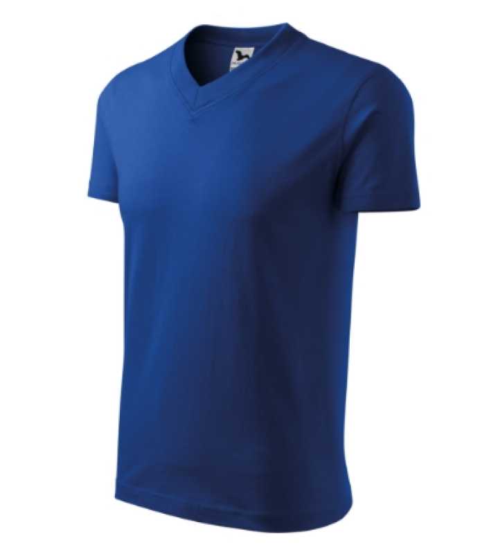 Unisex tričko (MALFINI V-neck 160) > modrá (kráľovská) > L