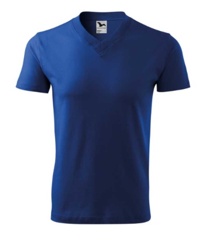 Unisex tričko (MALFINI V-neck 160) > modrá (kráľovská) > L