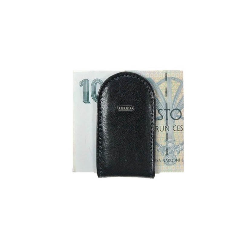 Spona na bankovky kožená > čierna