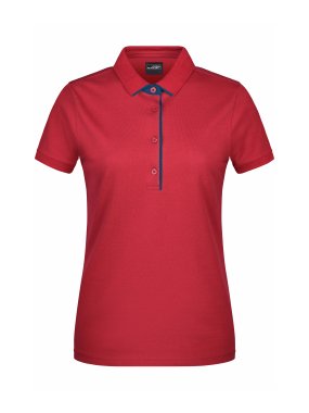 Dámska polokošeľa(JN Ladies Polo Single Stripe) > červená / modrá (navy) > M