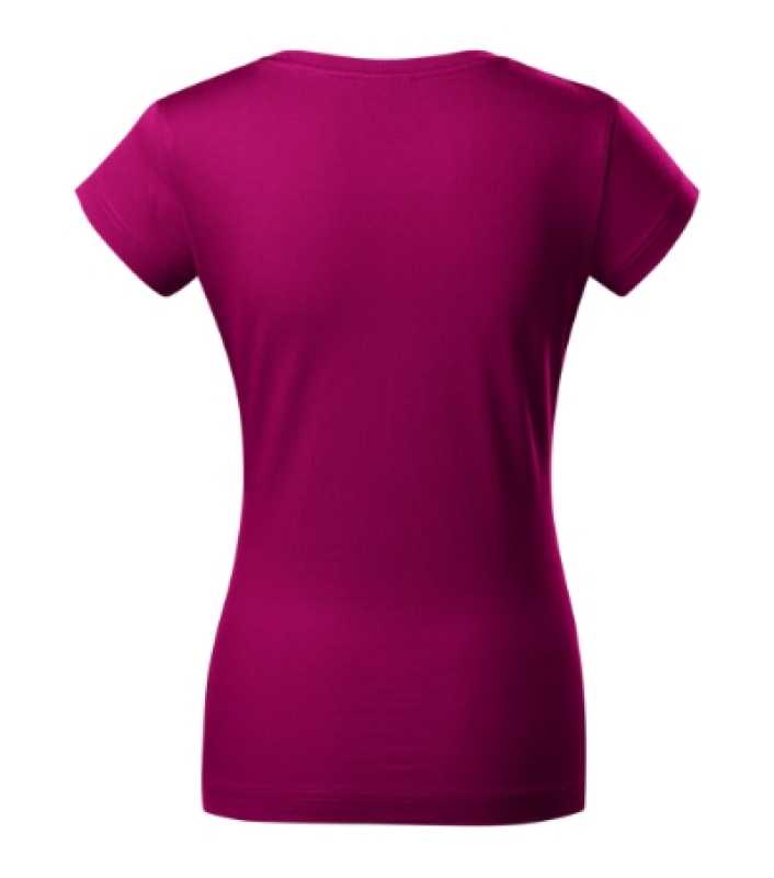 Dámske tričko (MALFINI Fit V-neck) > červená (fuchsia) > XS