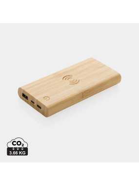 Bezdrôtová powerbanka 8 000 mAh 5W z FSC bambusu > hnedá