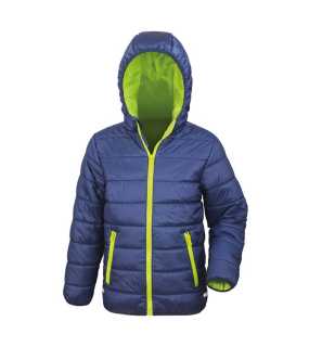 Detská bunda (RESULT JUNIOR/YOUTH PADDED JACKET) > modrá (navy)/zelená (lime) > M