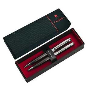 Súprava guľôčkového pera a rollera "PIERRE CARDIN" > šedá (gunmetal)