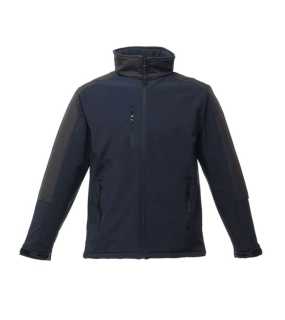 Pánska bunda(REGATTA HYDROFORCE - 3-LAYER MEMBRANE HOODED SOFTSHELL)>modrá(navy)/čierna>L