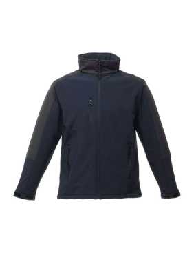 Pánska bunda(REGATTA HYDROFORCE - 3-LAYER MEMBRANE HOODED SOFTSHELL)>modrá(navy)/čierna>L