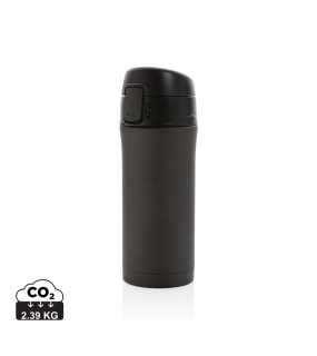 Metalický termohrnček Easy lock > čierna