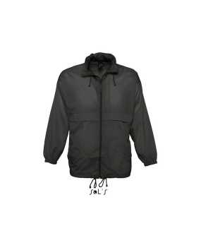 Unisex bunda (SOLS SURF UNISEX WATERPROOF WINDBREAKER) > čierna > M