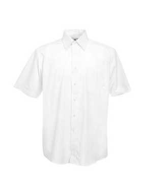 Pánska košeľa (FRUIT OF THE LOOM Short Sleeve Poplin Sh) > biela > S