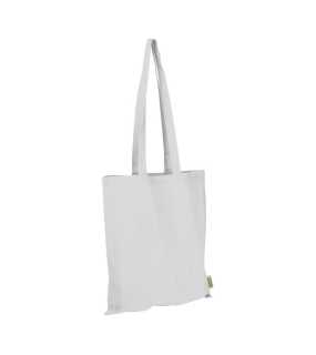 Bavlnená taška s dlhými popruhmi z recyklovanej bavlny a RPET > biela