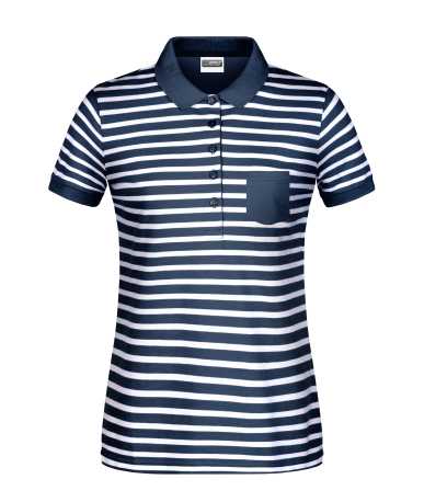 Dámska polokošeľa(DAIBER Ladies Polo Striped) > modrá (navy) / biela > XS