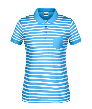 Dámska polokošeľa(DAIBER Ladies Polo Striped) > modrá (atlantic) / biela > XS