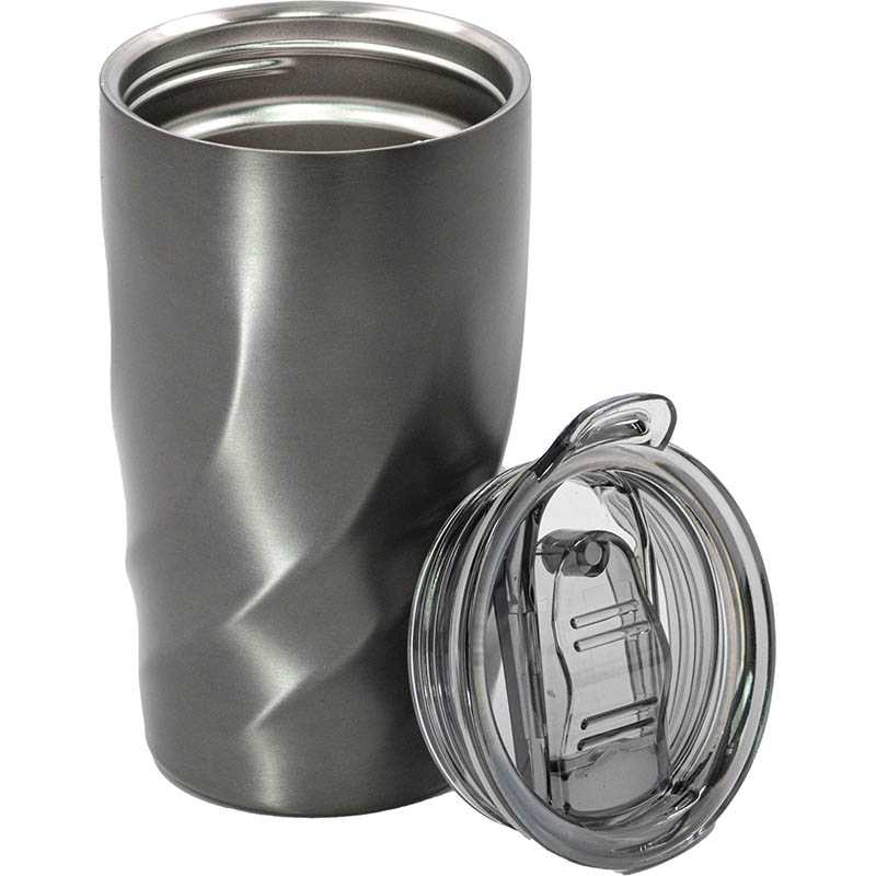 Termopohár z recyklovaného nerezu 400 ml > šedá (gun metal)